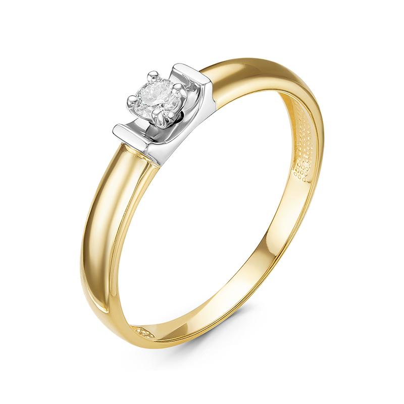 Золотое кольцо КЮЗ Del'ta DБР111212л с бриллиантом