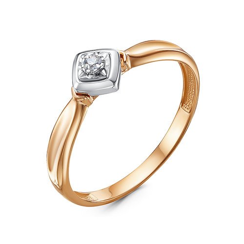 Золотое кольцо КЮЗ Del'ta DБР111727 с бриллиантом