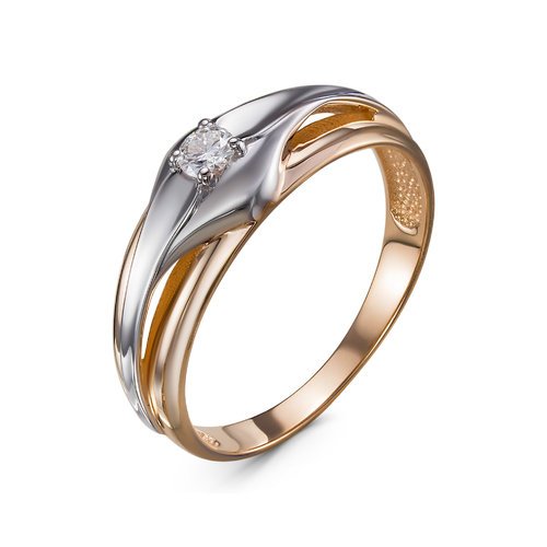 Золотое кольцо КЮЗ Del'ta DБР111822 с бриллиантом