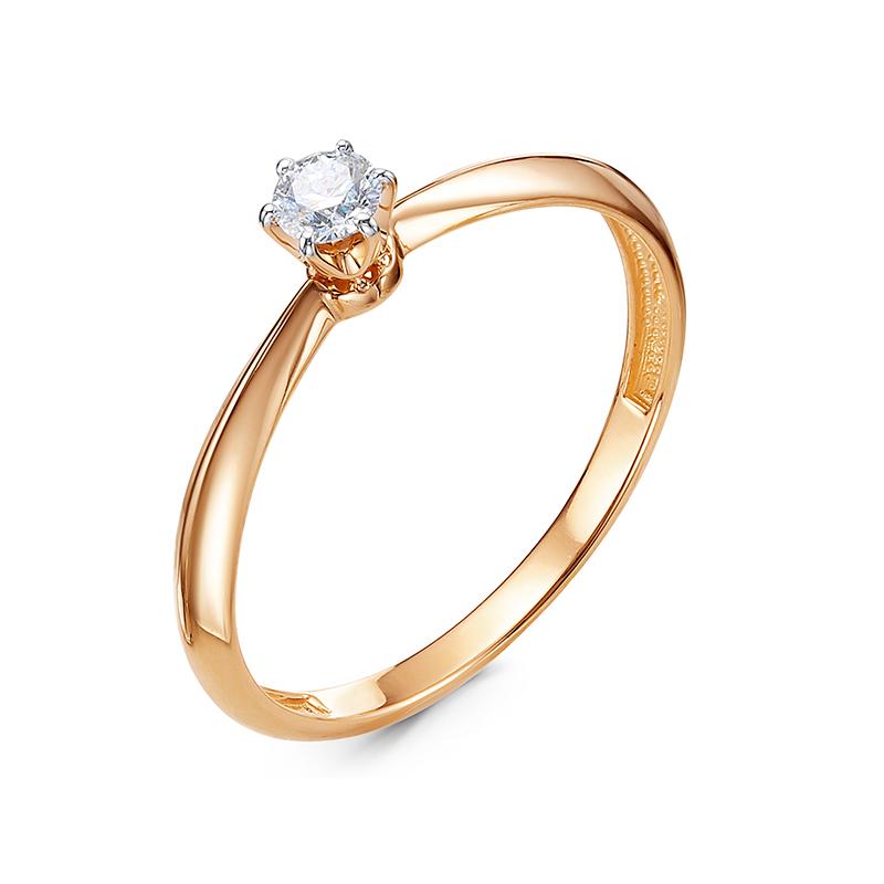 Золотое кольцо КЮЗ Del'ta DБР111839 с бриллиантом