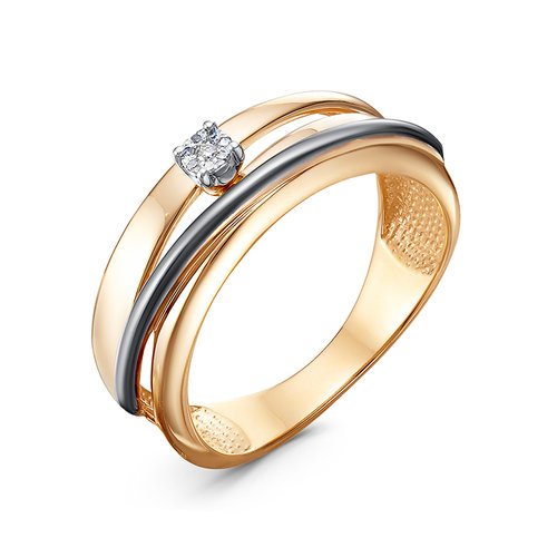 Золотое кольцо КЮЗ Del'ta DБР111877 с бриллиантом