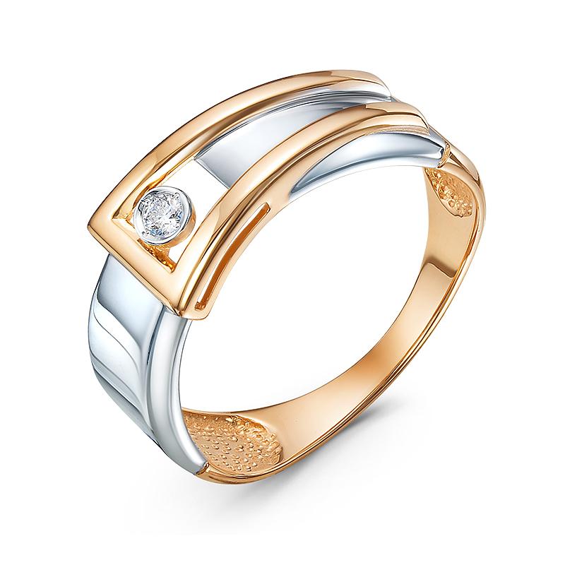 Золотое кольцо КЮЗ Del'ta DБР112043 с бриллиантом