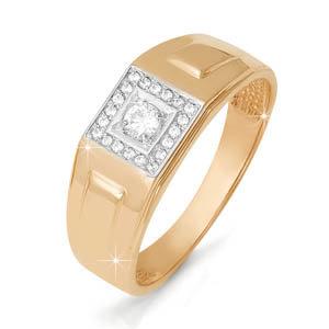 Золотое кольцо КЮЗ Del'ta DБР140011 с бриллиантом