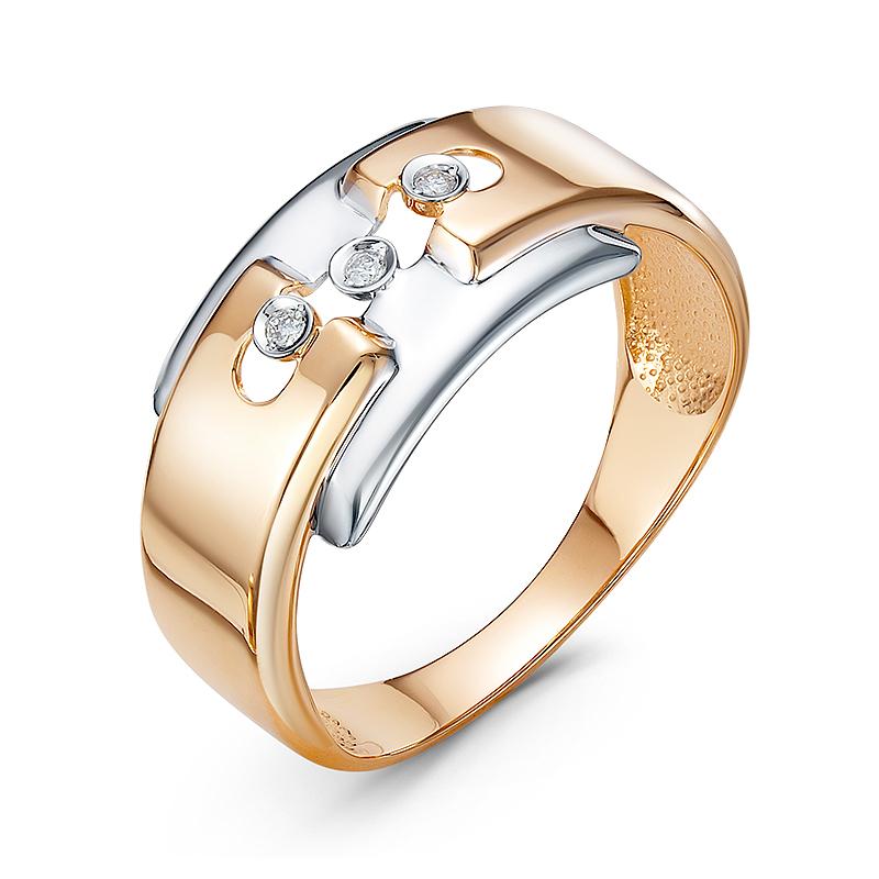 Золотое кольцо КЮЗ Del'ta DБр111782 с бриллиантом