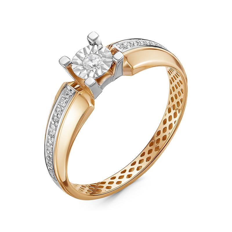 Золотое кольцо КЮЗ Del'ta Dди110007 с бриллиантом