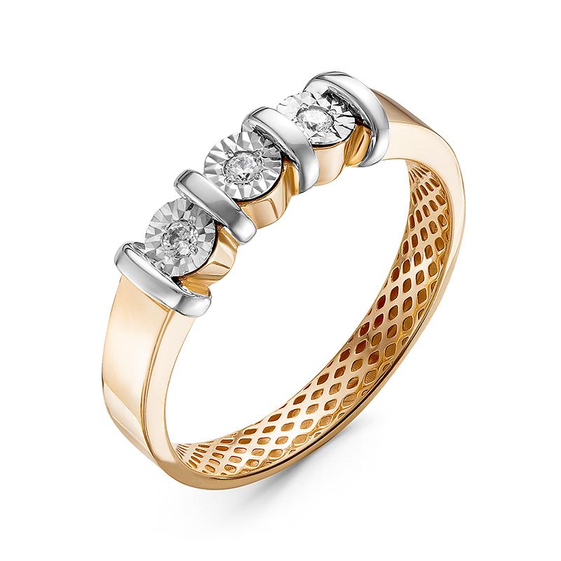 Золотое кольцо КЮЗ Del'ta Dди110063 с бриллиантом