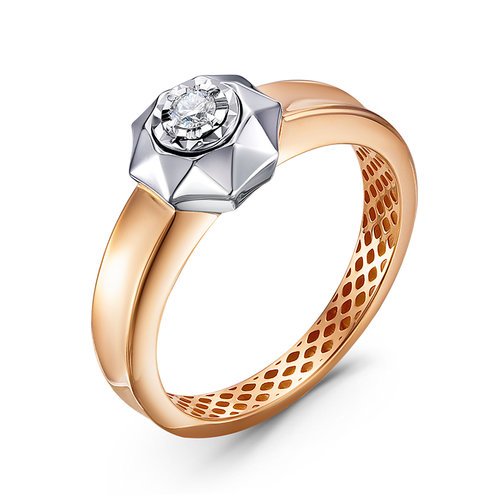 Золотое кольцо КЮЗ Del'ta Dди110656р с бриллиантом