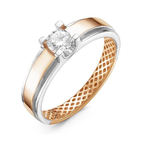 Золотое помолвочное кольцо КЮЗ Del'ta с фианитом Dдф110002
