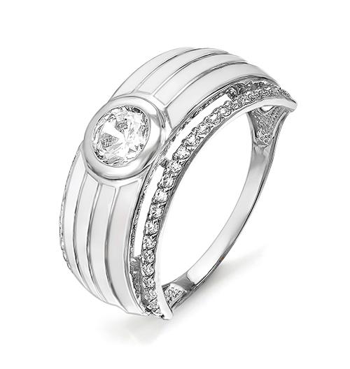 Серебряное кольцо КЮЗ Del'ta Dс910117 с фианитом и эмалью