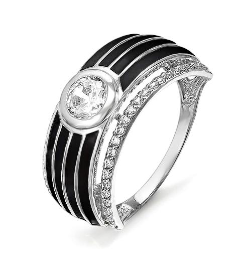 Серебряное кольцо КЮЗ Del'ta Dс910170 с фианитом и эмалью