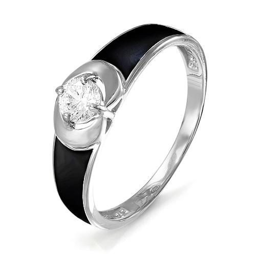 Серебряное кольцо КЮЗ Del'ta Dс910186 с фианитом и эмалью