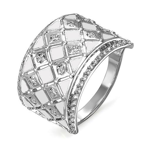 Серебряное кольцо КЮЗ Del'ta Dс910215 с фианитом и эмалью
