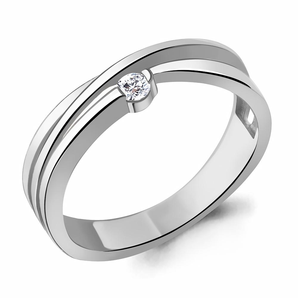 Серебряное кольцо AQUAMARINE А67297А с фианитом