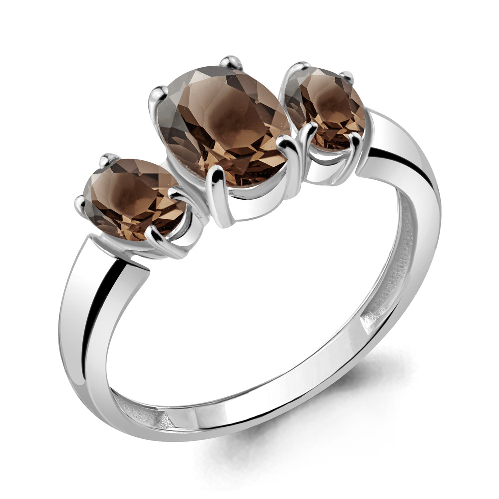 Серебряное кольцо AQUAMARINE А6939501 с кварцем