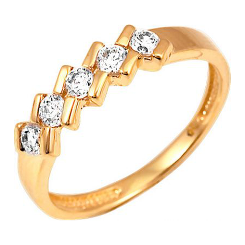 Золотое кольцо Красносельский ювелир К2690 с фианитом