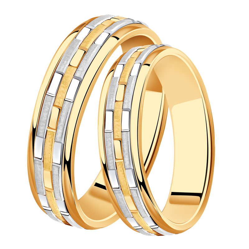 Золотое обручальное кольцо 5 мм Александра КТ026сбк