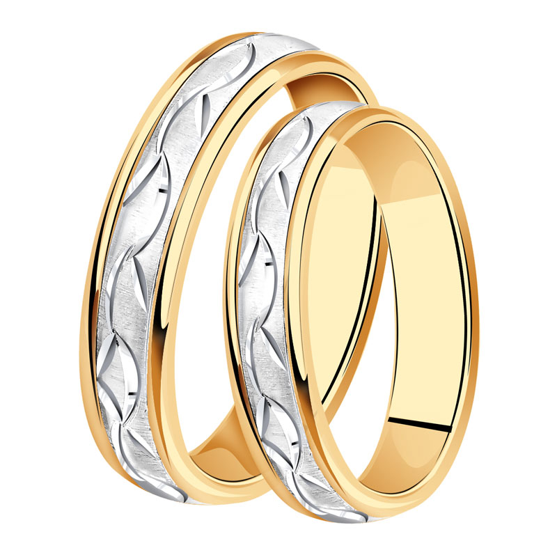 Золотое обручальное кольцо 5 мм Александра КТК003сбк