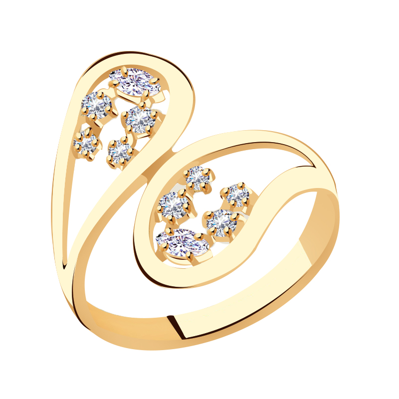 Золотое кольцо Красносельский ювелир Кд3798 с фианитом