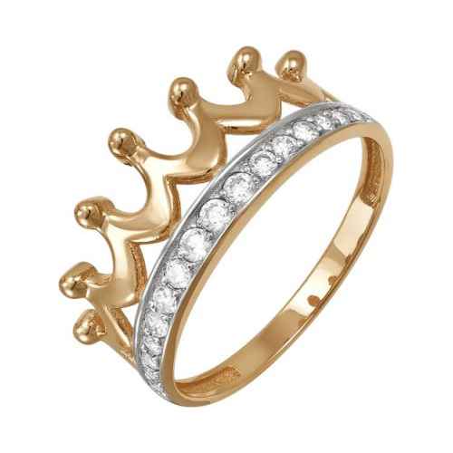 Золотое кольцо Красносельский ювелир РК3609 с фианитом
