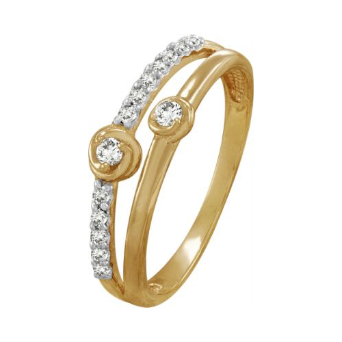 Золотое кольцо Красносельский ювелир РК3810 с фианитом