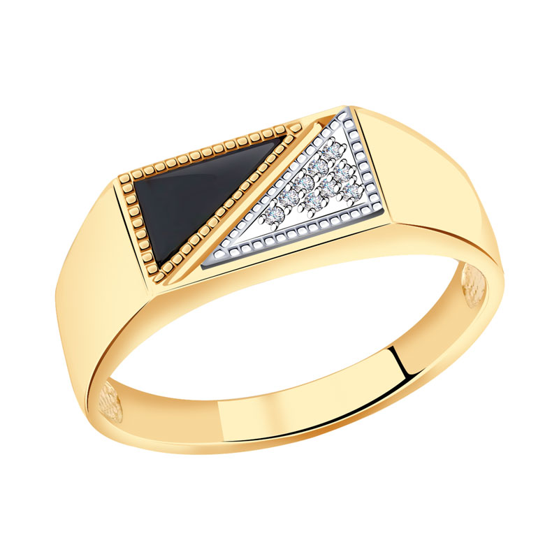 Золотое кольцо Александра к619-20сбк с фианитом