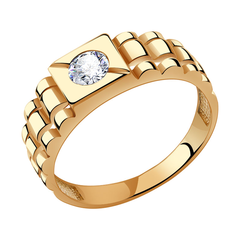 Золотое кольцо Александра к809-62ск с Swarovski