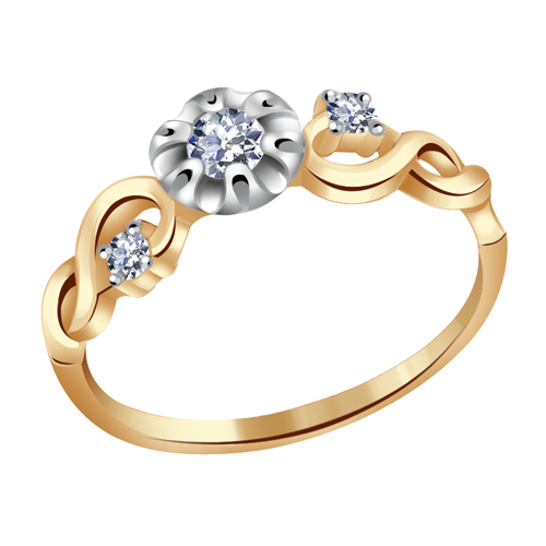 Золотое кольцо Александра кл1127-62ск с Swarovski