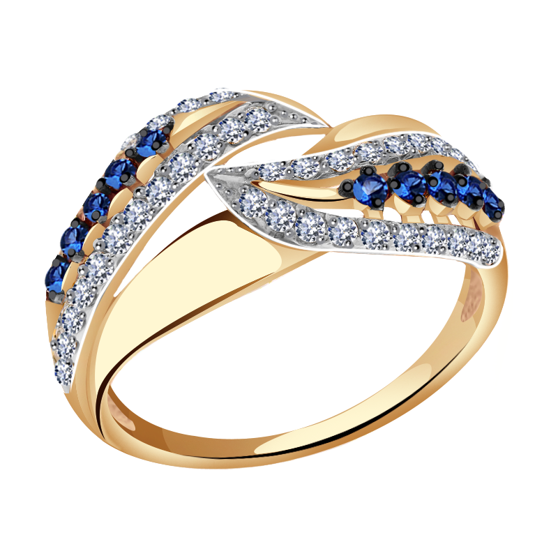 Золотое кольцо Александра кл1284ск с фианитом