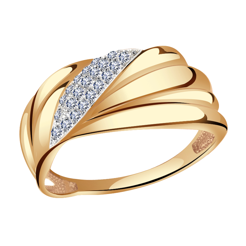 Золотое кольцо Александра кл1604ск с фианитом