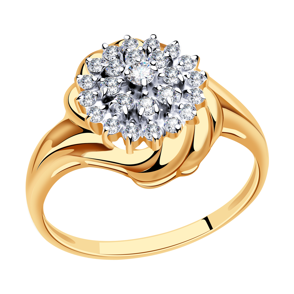 Золотое кольцо Александра кл1735ск с фианитом