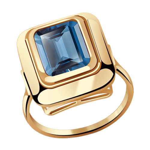 Золотое кольцо Александра кл1887-58ск с Лондон топазом