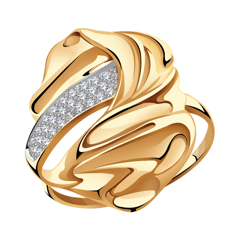 Золотое кольцо Александра кл1913ск с фианитом