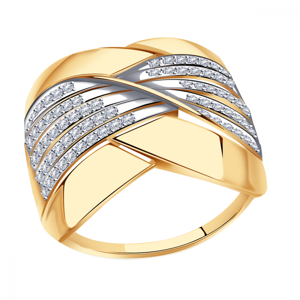 Золотое кольцо Александра кл1978ск с фианитом