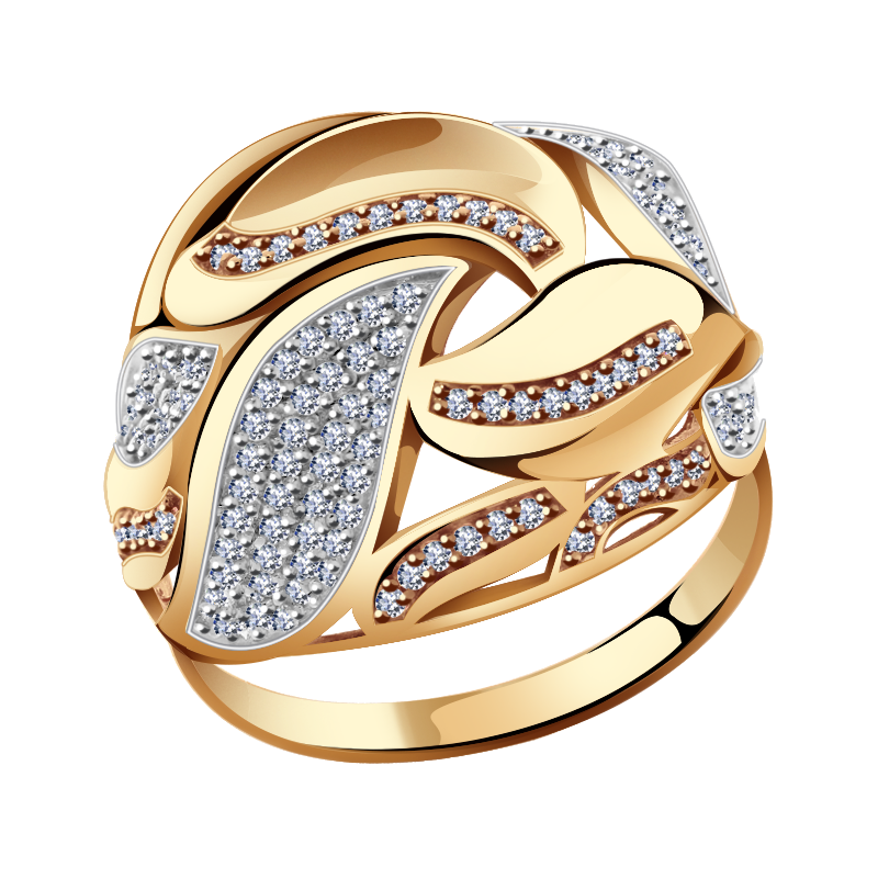 Золотое кольцо Александра кл2008ск с фианитом