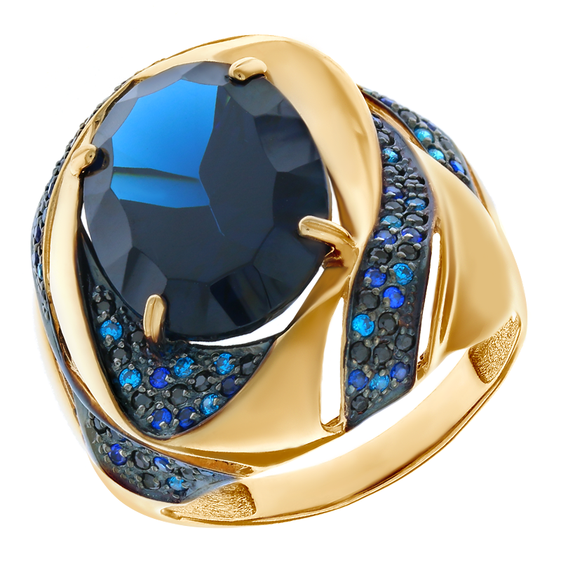Золотое кольцо Александра кл2105-58ск с фианитом и ситаллом