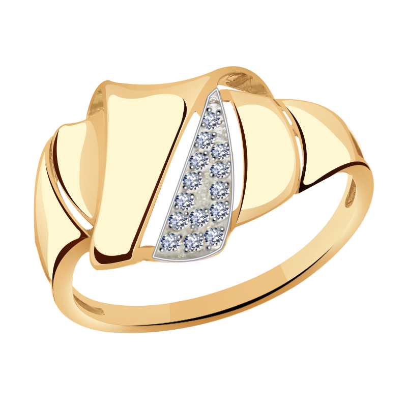 Золотое кольцо Александра кл2148ск с фианитом