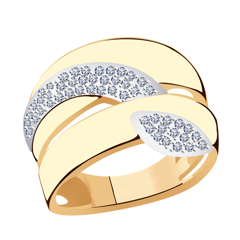 Золотое кольцо Александра кл2172ск с фианитом