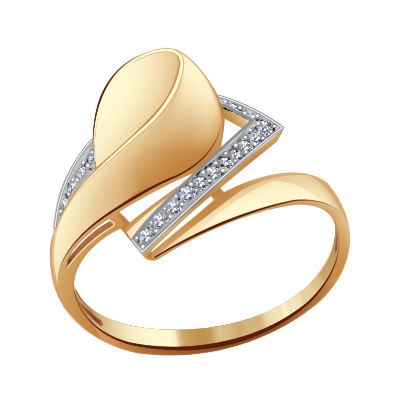 Золотое кольцо Александра кл2181ск с фианитом