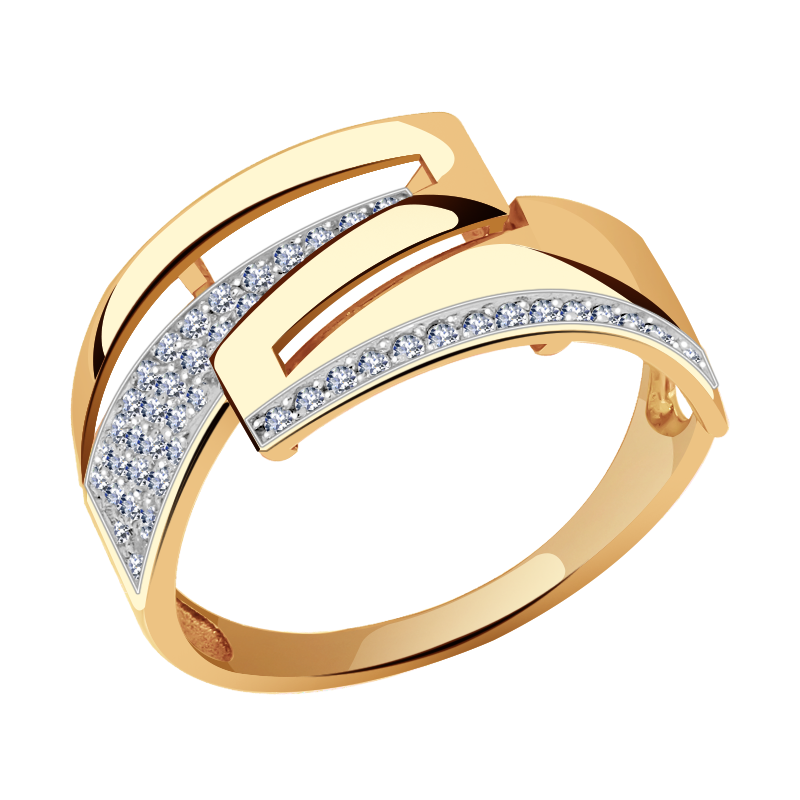 Золотое кольцо Александра кл2241ск с фианитом