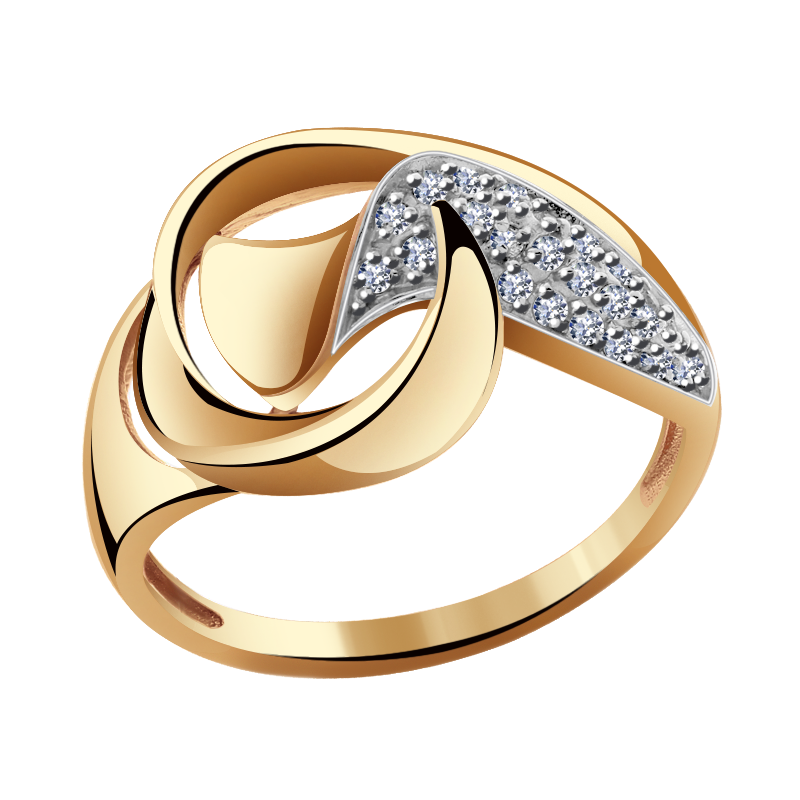 Золотое кольцо Александра кл2251ск с фианитом