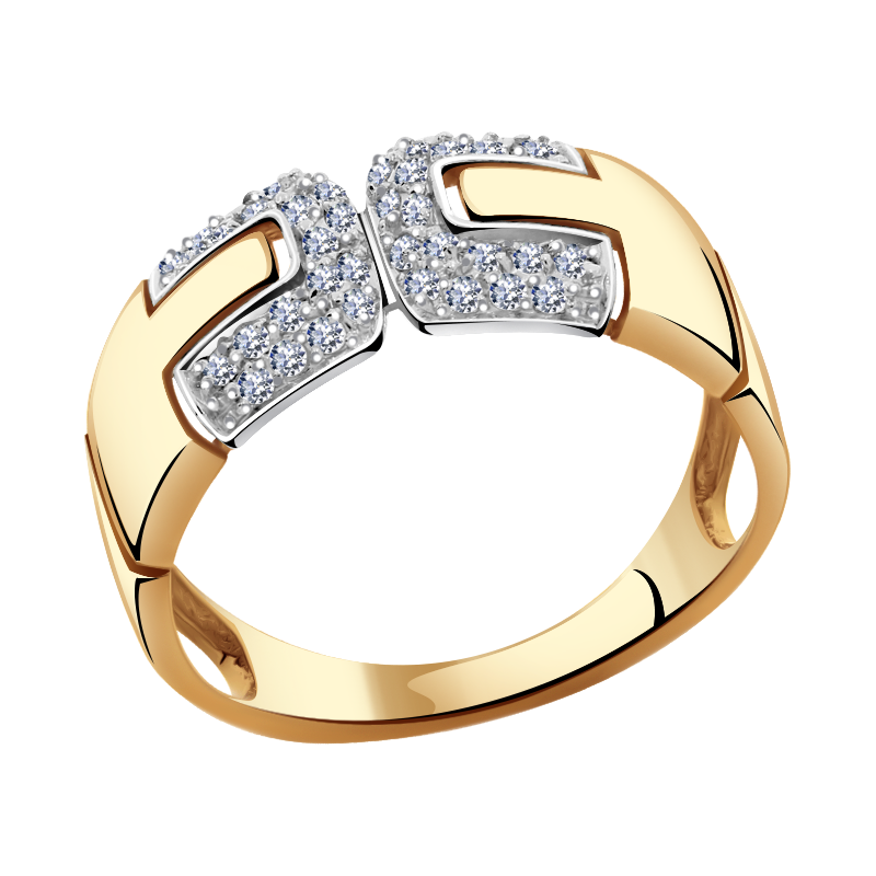 Золотое кольцо Александра кл2259ск с фианитом