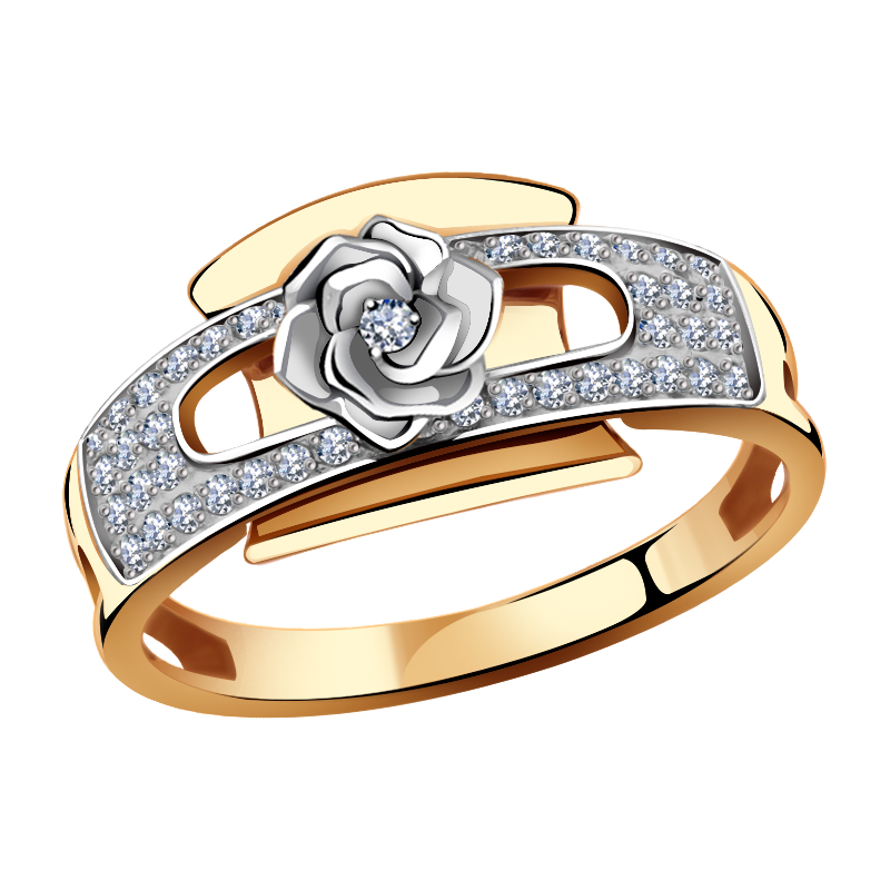 Золотое кольцо Александра кл2275сбк с фианитом