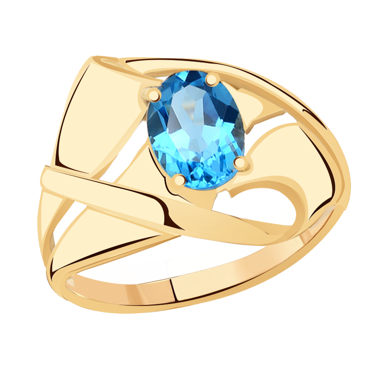 Золотое кольцо Александра кл2278-78ск с топазом
