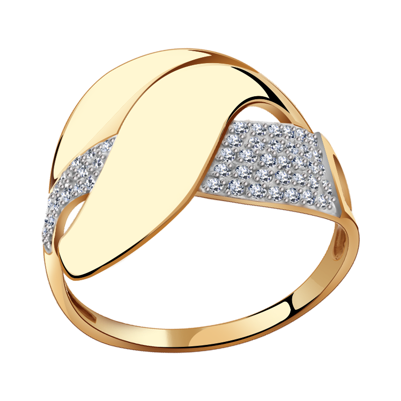 Золотое кольцо Александра кл2285ск с фианитом