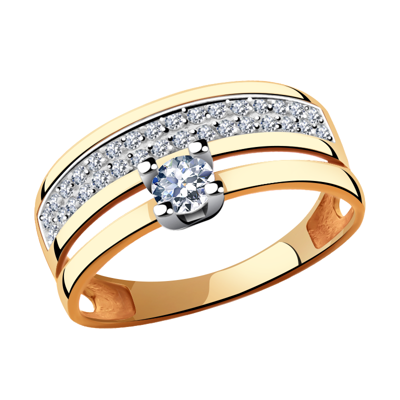 Золотое кольцо Александра кл2288-62ск с Swarovski