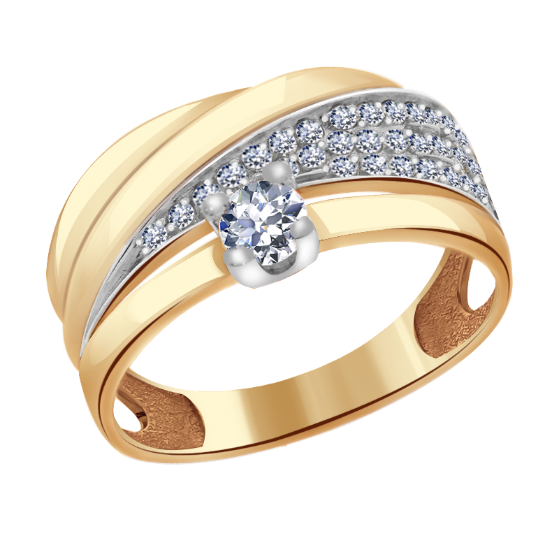 Золотое кольцо Александра кл2293-62ск с Swarovski