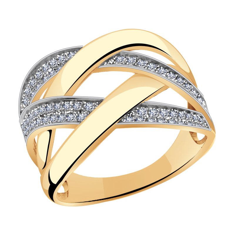 Золотое кольцо Александра кл2300ск с фианитом