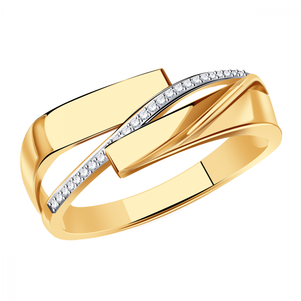 Золотое кольцо Александра кл2318ск с фианитом