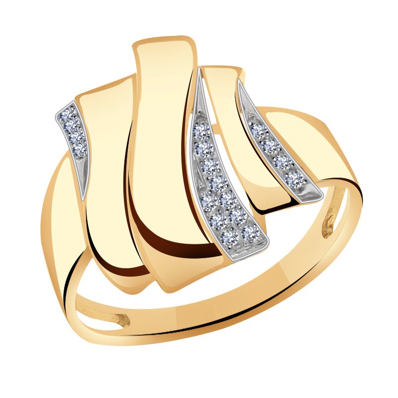 Золотое кольцо Александра кл2320ск с фианитом