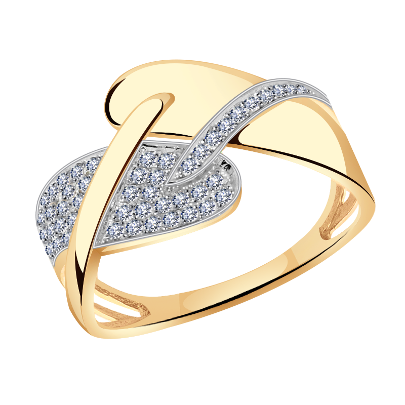 Золотое кольцо Александра кл2337ск с фианитом